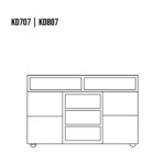 Komoda Metalowa RUSTIKAL KD707 167x85x56 cm - obrazek 9