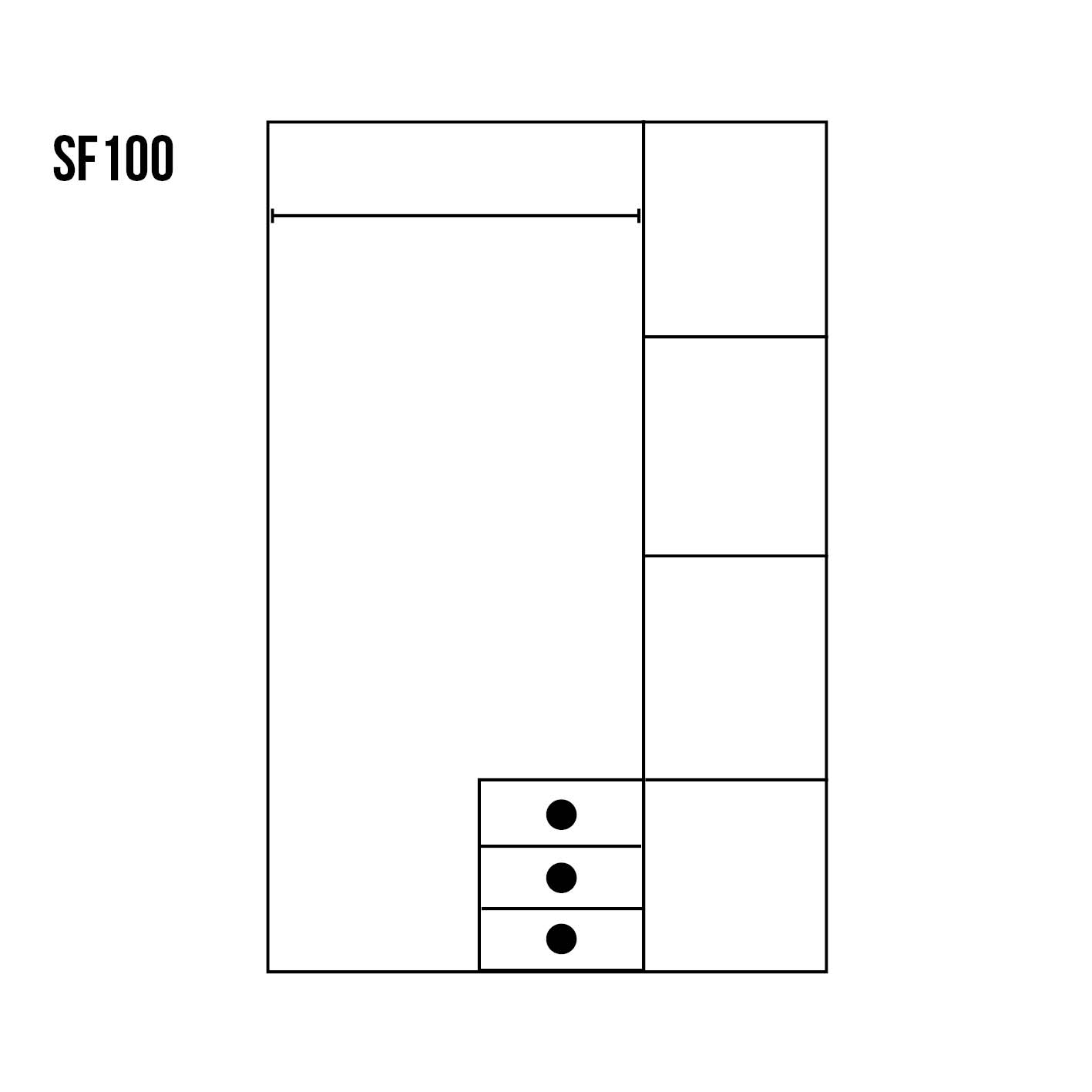 DREWMAX-RYSUNEK-TECHNICZNY-SZAFA-SF100.jpg Szafa Sosnowa MUGO SF100 125x190x60 cm - obrazek 1