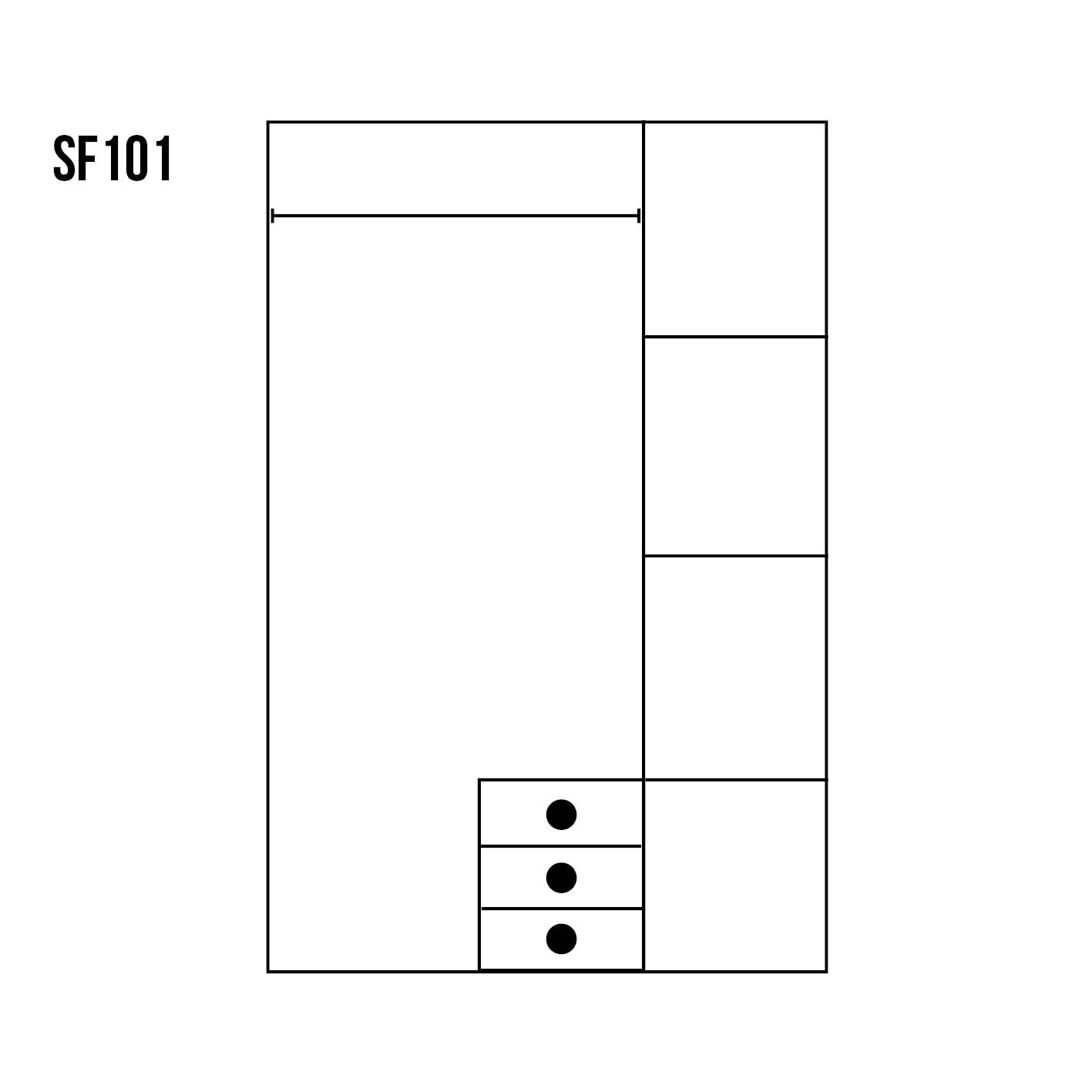 DREWMAX-RYSUNEK-TECHNICZNY-SZAFA-SF101.jpg Szafa Sosnowa MUGO SF101 125x190x60 cm - obrazek 1