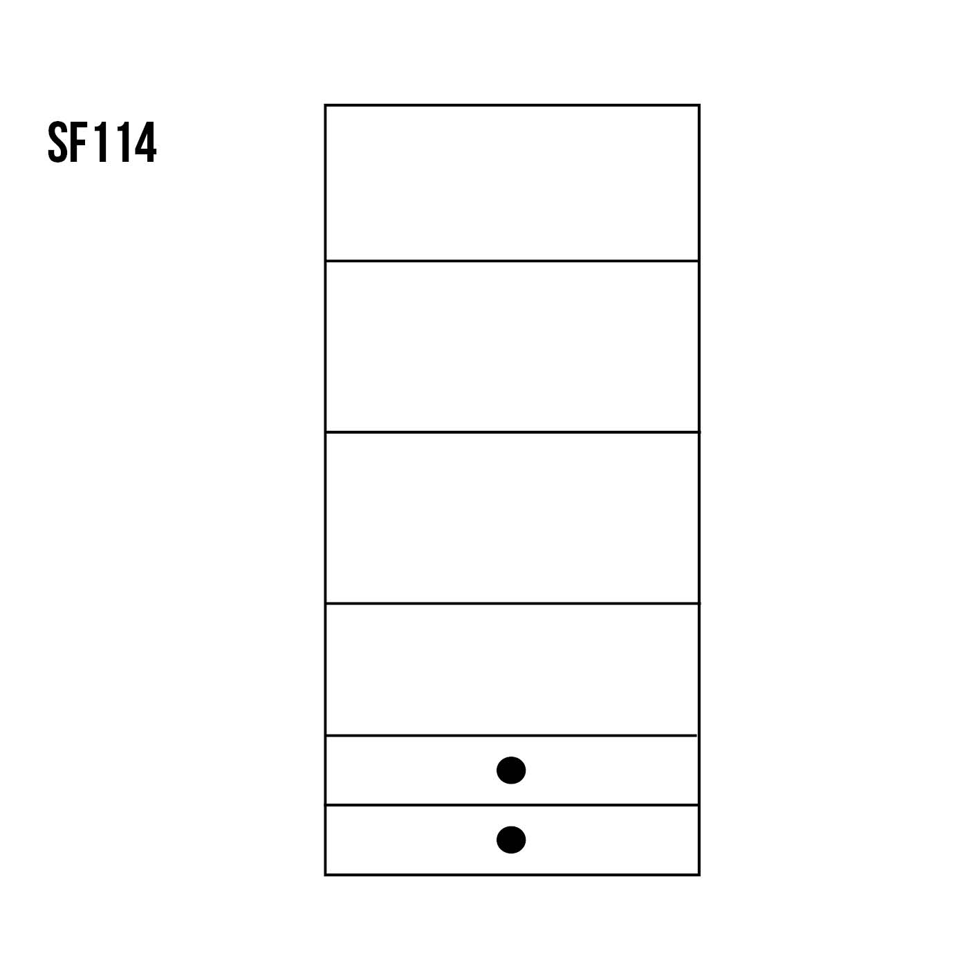 DREWMAX-RYSUNEK-TECHNICZNY-SZAFA-SF114.jpg Szafa Sosnowa DOULIS SF114 90x190x40 cm - obrazek 1
