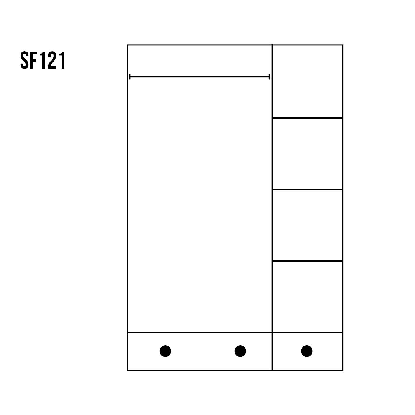 DREWMAX-RYSUNEK-TECHNICZNY-SZAFA-SF121.jpg Szafa Sosnowa DOULIS SF121 131x190x57 cm - obrazek 1
