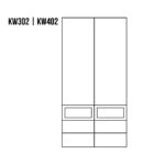 Witryna Bukowa VIP KW402 103x190x41 cm