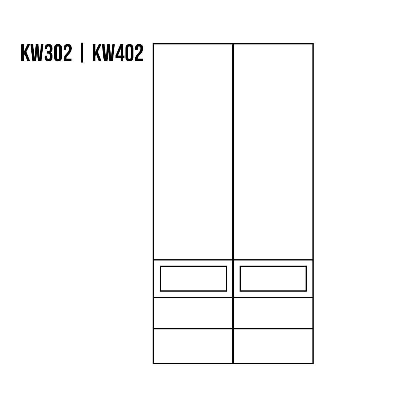 DREWMAX-RYSUNEK-TECHNICZNY-WITRYNA-KW302-402.jpg Witryna Dębowa VIP KW302 103x190x41 cm - obrazek 1