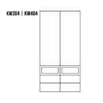 Witryna Bukowa VIP KW404 103x190x41 cm