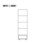 Witryna Metalowa RUSTIKAL KW701 61x195x43 cm - obrazek 9
