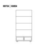 Witryna Metalowa RUSTIKAL KW704 107x195x43 cm - obrazek 4