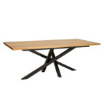 Stół Metalowo-dębowy ST377 120-200x75 cm - obrazek 2