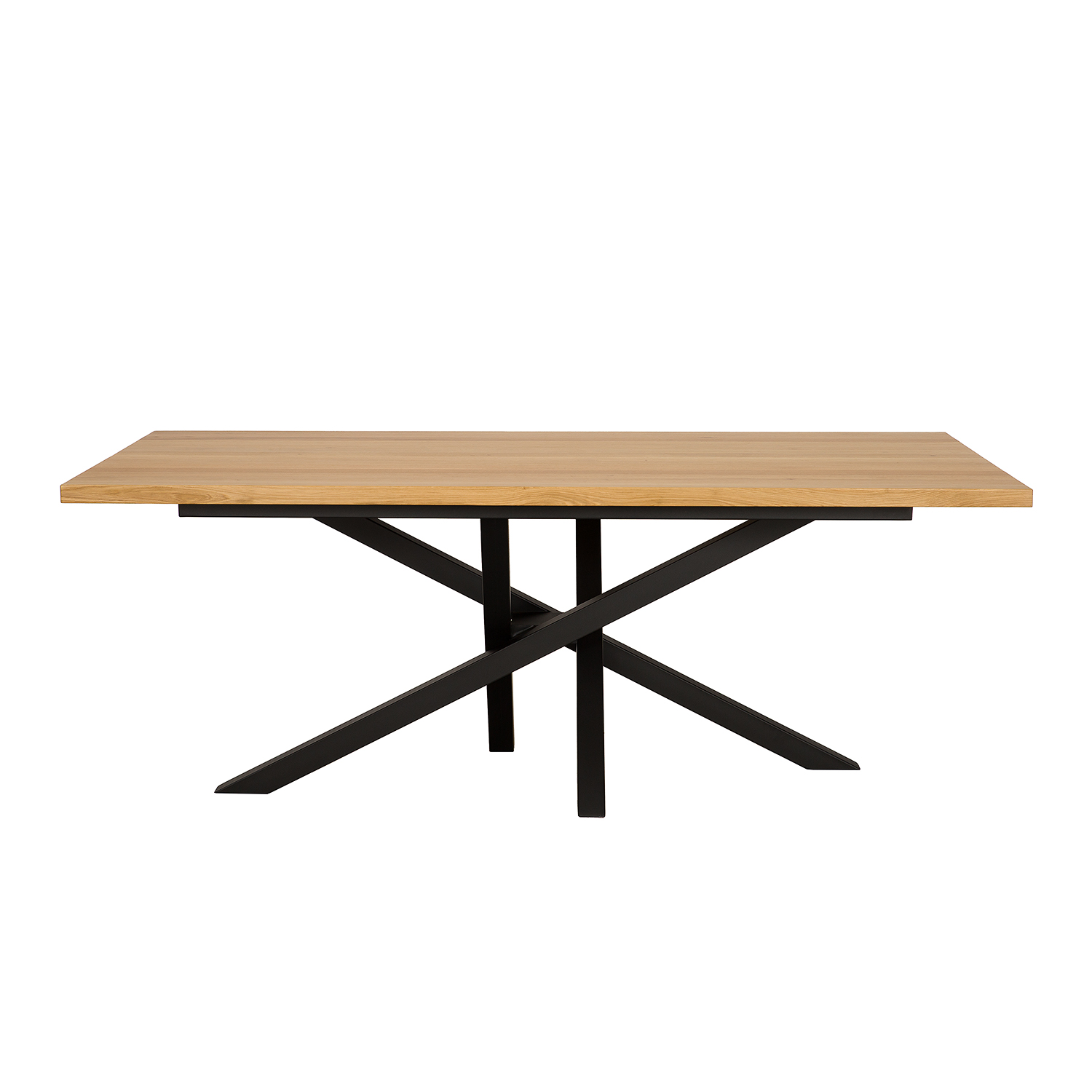 DREWMAX-STOL-DEBOWY-METALOWY-ST377-NATURALNY-INT_2.jpg Stół Metalowo-dębowy ST377 120-200x75 cm - obrazek 1