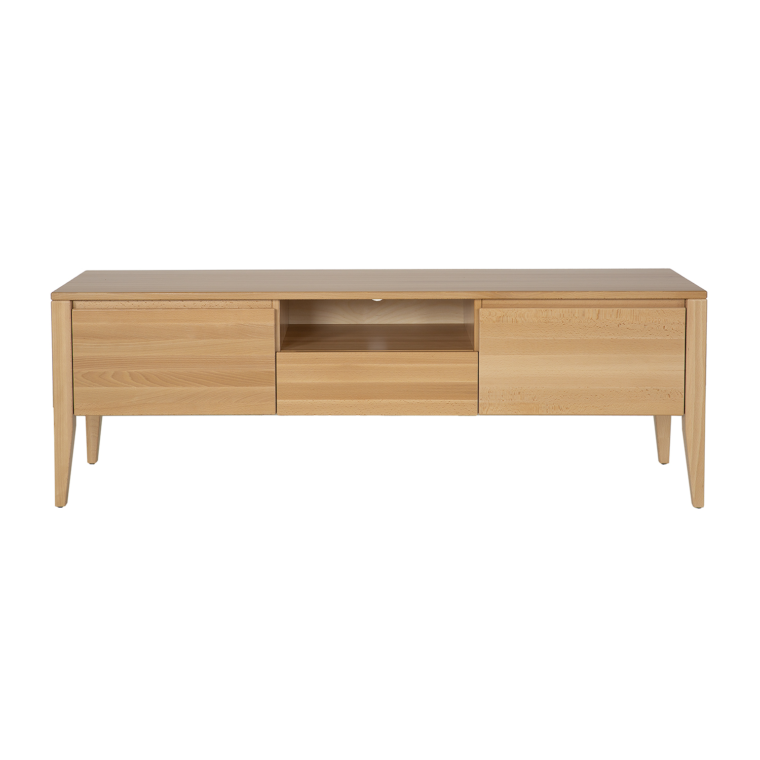 DREWMAX-SZAFKA-RTV-BUKOWA-RV435-NATURALNY-INT_2.jpg Szafka RTV Bukowa RETRO RV435 150x50x43 cm - obrazek 1
