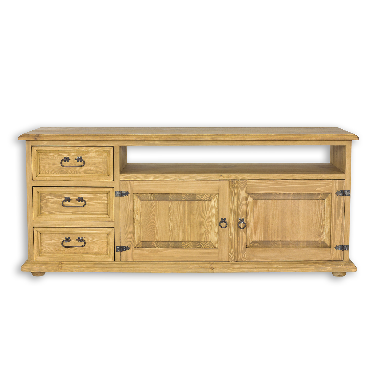 szafka-RTV-sosnowa-RTV07- Szafka RTV Metalowa RUSTIKAL RV703 150x60x50 cm - obrazek 1