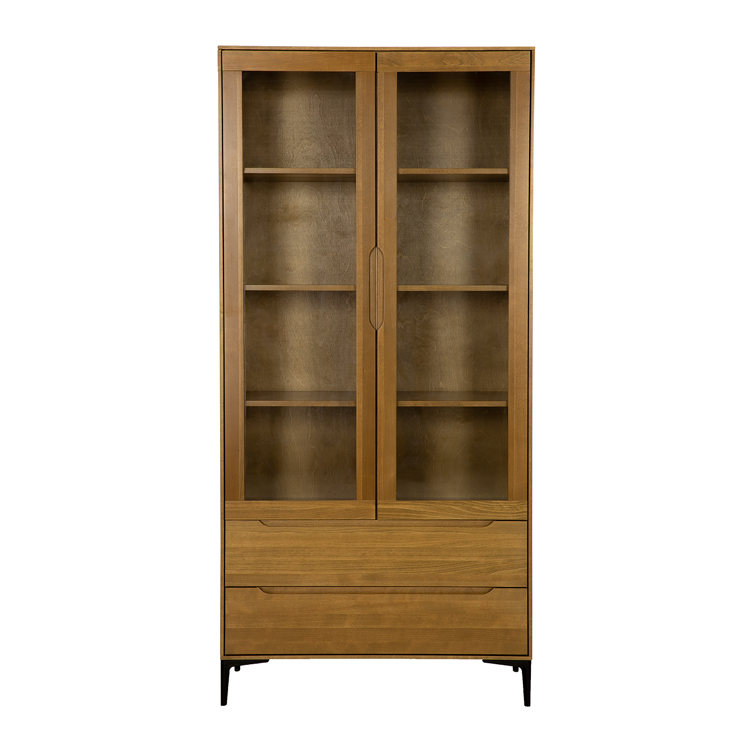 DREWMAX-WITRYNA-BUKOWA-KW421-RUSTIKAL-NG003-INT_1.jpg Witryna Metalowa MODERN KW421 98x191x41 cm - obrazek 1