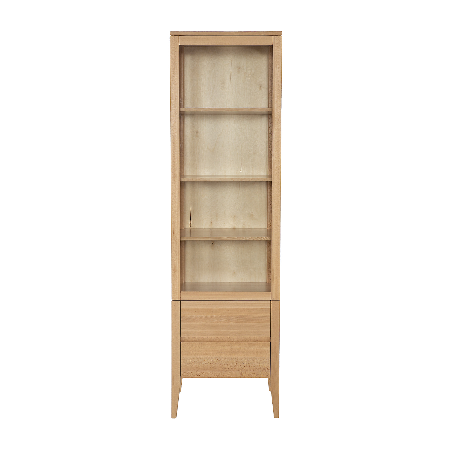 DREWMAX-WITRYNA-BUKOWA-KW438-NATURALNY-INT_2.jpg Witryna Bukowa RETRO KW438-1 55x195x40 cm - obrazek 1