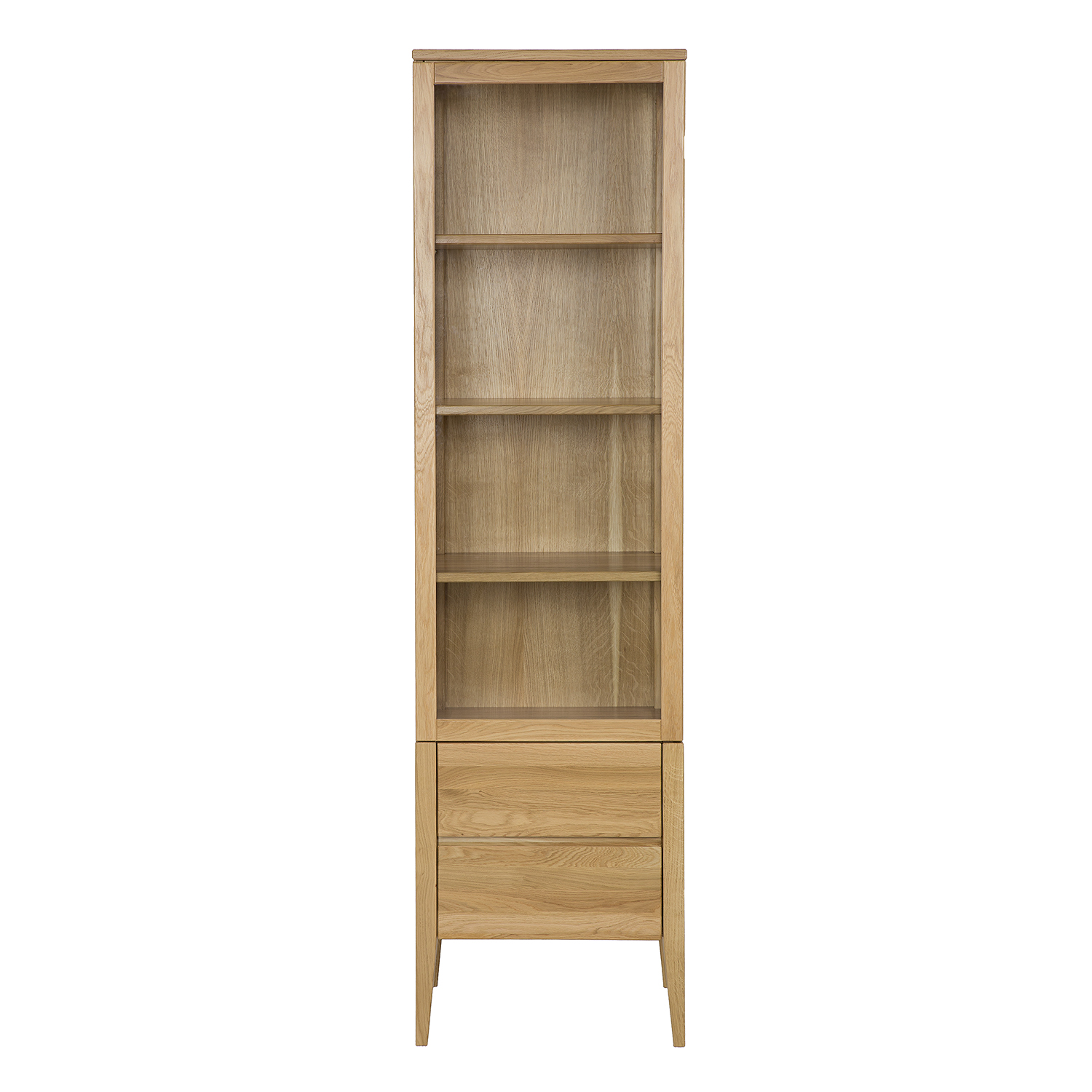 DREWMAX-WITRYNA-DEBOWA-KW308-NATURALNY-INT_2.jpg Witryna Dębowa RETRO KW338 55x195x40 cm - obrazek 1