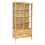 Witryna Dębowa RETRO KW339 95x195x40 cm - obrazek 2