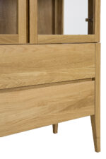 Witryna Dębowa RETRO KW339 95x195x40 cm - obrazek 4