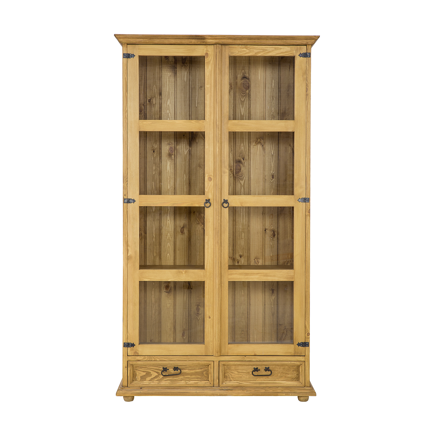 DREWMAX-WITRYNA-SOSNOWA-WOSKOWANA-KW704-JASNY-WOSK_4.jpg Witryna Metalowa RUSTIKAL KW704 107x195x43 cm - obrazek 1