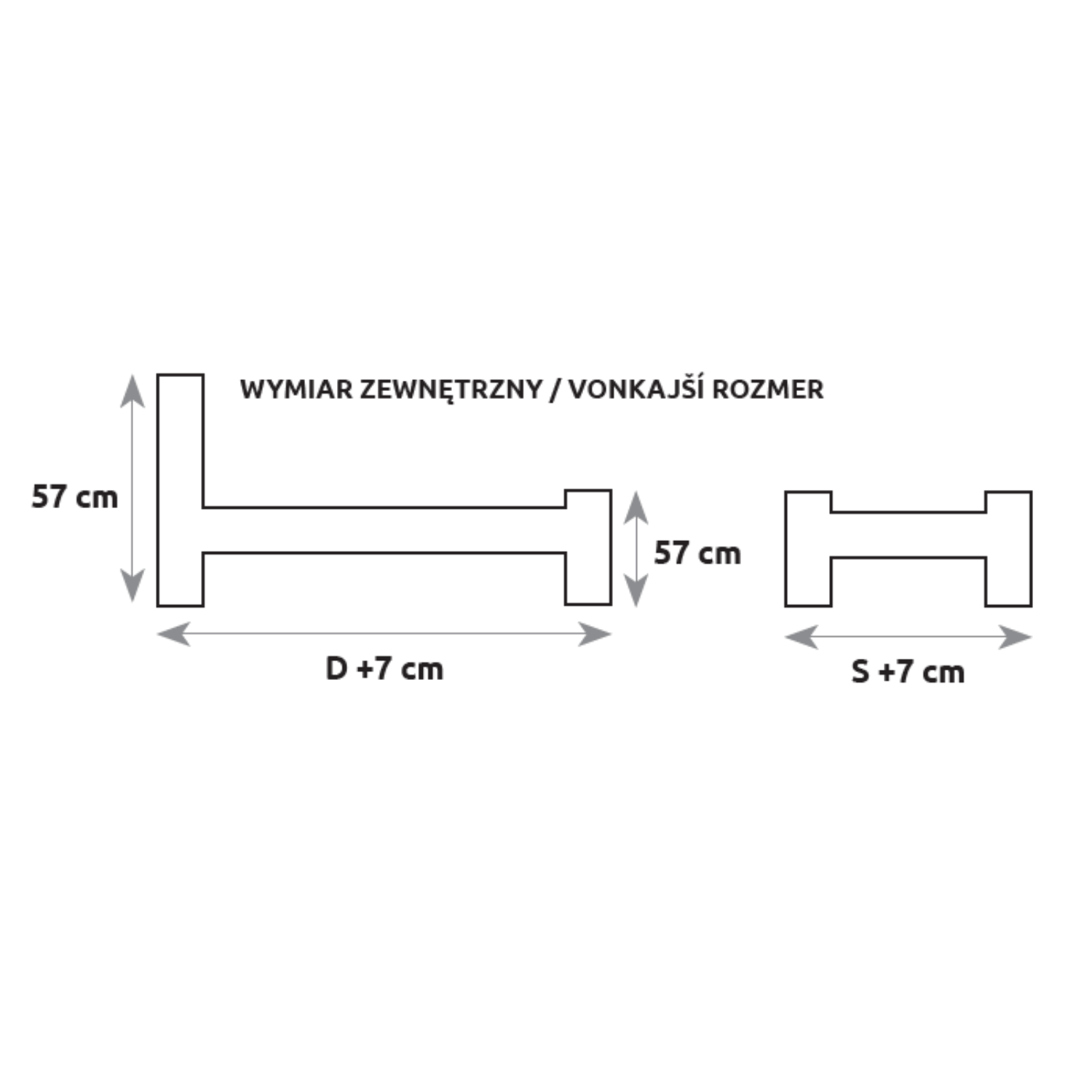 WYMIARY-LK133.png Łóżko Sosnowe LK133 90x200 cm - obrazek 1