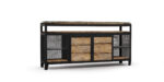 Komoda 190 stal i stare drewno premium do eleganckiego wnętrza - obrazek 2
