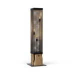 Lampa SIATKA stal i stare drewno premium do eleganckiego wnętrza - obrazek 4