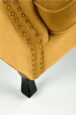 Fotel TITAN 73 cm musztardowy velvet do wnętrza - obrazek 6