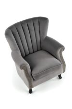 Fotel TITAN 73 cm popielaty velvet do wnętrza - obrazek 8