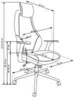 Fotel pracowniczy TORINO 64 cm czarny do biura i gabinetu - obrazek 3