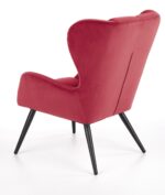 Fotel wypoczynkowy TYRION 75 cm bordowy velvet do salonu - obrazek 2
