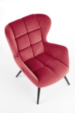 Fotel wypoczynkowy TYRION 75 cm bordowy velvet do salonu - obrazek 5