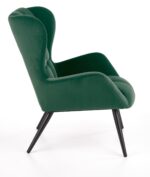 Fotel wypoczynkowy TYRION 75 cm ciemny zielony / zielony velvet do salonu - obrazek 2