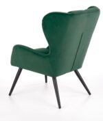 Fotel wypoczynkowy TYRION 75 cm ciemny zielony / zielony velvet do salonu - obrazek 3