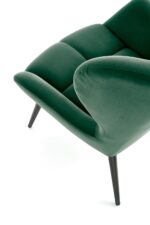 Fotel wypoczynkowy TYRION 75 cm ciemny zielony / zielony velvet do salonu - obrazek 4