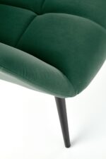 Fotel wypoczynkowy TYRION 75 cm ciemny zielony / zielony velvet do salonu - obrazek 5