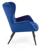 Fotel wypoczynkowy TYRION 75 cm granatowy velvet do salonu - obrazek 2