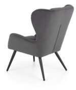Fotel wypoczynkowy TYRION 75 cm popielaty velvet do salonu - obrazek 4