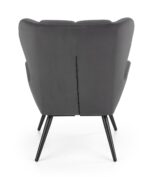 Fotel wypoczynkowy TYRION 75 cm popielaty velvet do salonu - obrazek 9