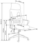 Fotel pracowniczy VALDEZ 64 cm czarny do biura i gabinetu - obrazek 10