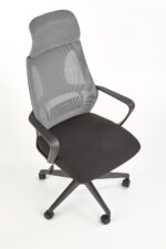 Fotel pracowniczy VALDEZ 64 cm popielaty / czarny do biura i gabinetu - obrazek 2
