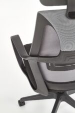Fotel pracowniczy VALDEZ 64 cm popielaty / czarny do biura i gabinetu - obrazek 5