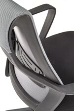 Fotel pracowniczy VALDEZ 64 cm popielaty / czarny do biura i gabinetu - obrazek 6