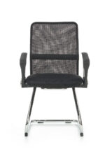 Fotel pracowniczy VIRE SKID 58 cm czarny do biura i gabinetu - obrazek 2
