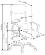 Fotel pracowniczy VIRE 61 cm czarny do biura i gabinetu - obrazek 3