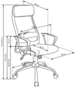 Fotel pracowniczy ZOOM 61 cm popielaty do biura i gabinetu - obrazek 3
