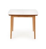Stół rozkładany BARRET 80x90 - 190 cm dąb lefkas / biały mat / biały MDF do jadalni - obrazek 7