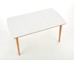 Stół rozkładany BARRET 80x90 - 190 cm dąb lefkas / biały mat / biały MDF do jadalni - obrazek 9