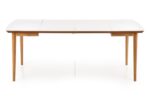 Stół rozkładany BARRET 80x90 - 190 cm dąb lefkas / biały mat / biały MDF do jadalni - obrazek 11