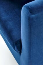 Fotel wypoczynkowy CLUBBY 2 66 cm granatowy / naturalny velvet do salonu - obrazek 8