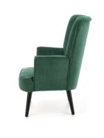 Fotel wypoczynkowy DELGADO 75 cm ciemny zielony velvet do salonu - obrazek 2