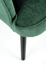 Fotel wypoczynkowy DELGADO 75 cm ciemny zielony velvet do salonu - obrazek 3