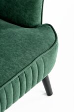 Fotel wypoczynkowy DELGADO 75 cm ciemny zielony velvet do salonu - obrazek 4