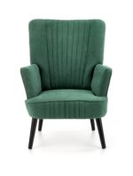 Fotel wypoczynkowy DELGADO 75 cm ciemny zielony velvet do salonu - obrazek 6